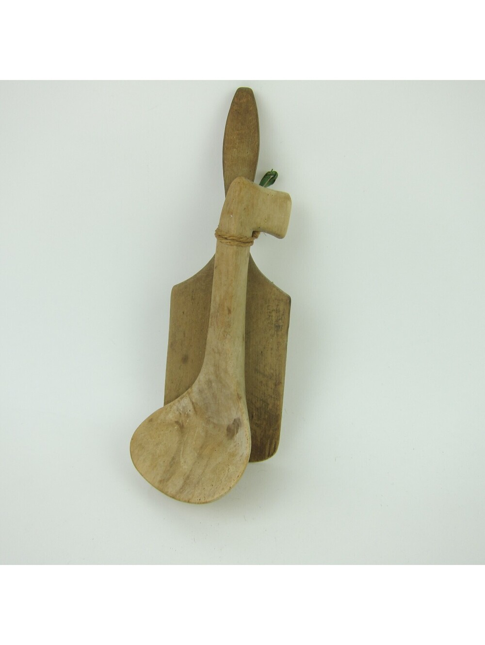 Antique Primitive Wood Butter Dough Paddle Set Farmhouse Rustic Kitchen Decor
